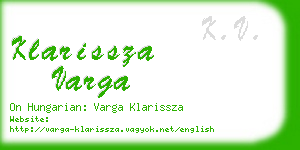 klarissza varga business card